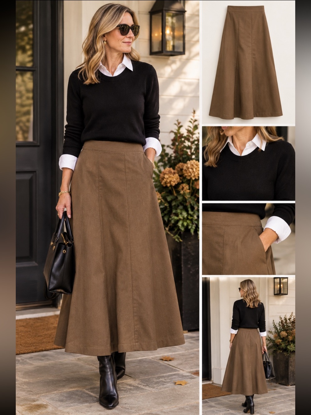 A-Line Midi Skirt